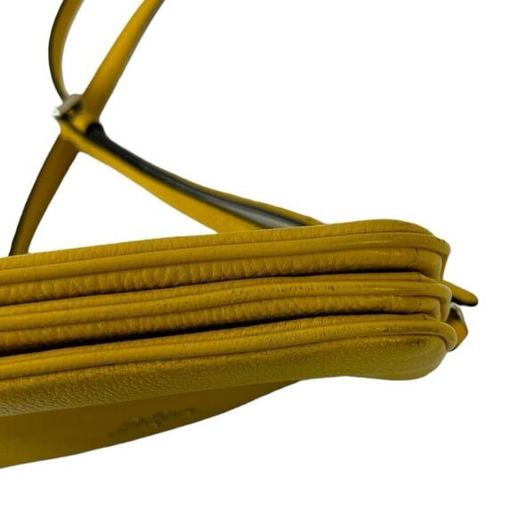 Kate Spade Jackson Triple Gusset Crossbody Bag Pebble Leather Vibrant Canary - Picture 8 of 16